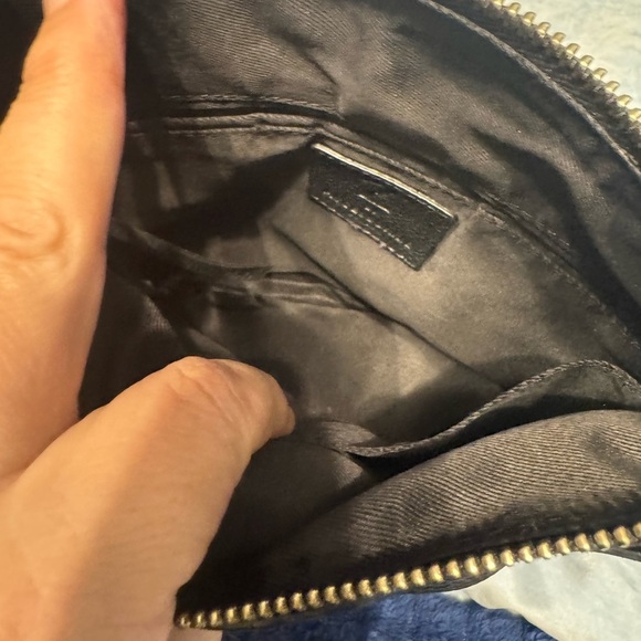 7 for All Mankind Black Leather & Suede Crossbody Bag with Gold Hardware - Picture 4 of 8